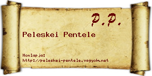 Peleskei Pentele névjegykártya